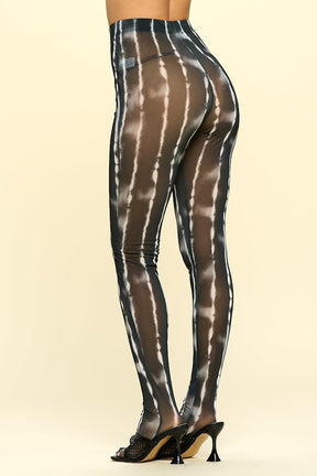 Legging taille haute transparent