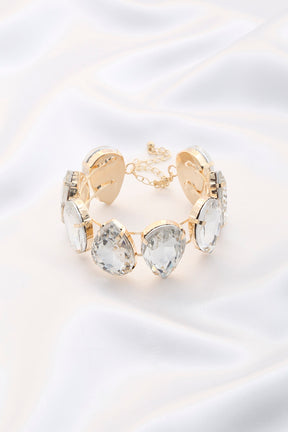 Bracelet en cristal en forme de larme