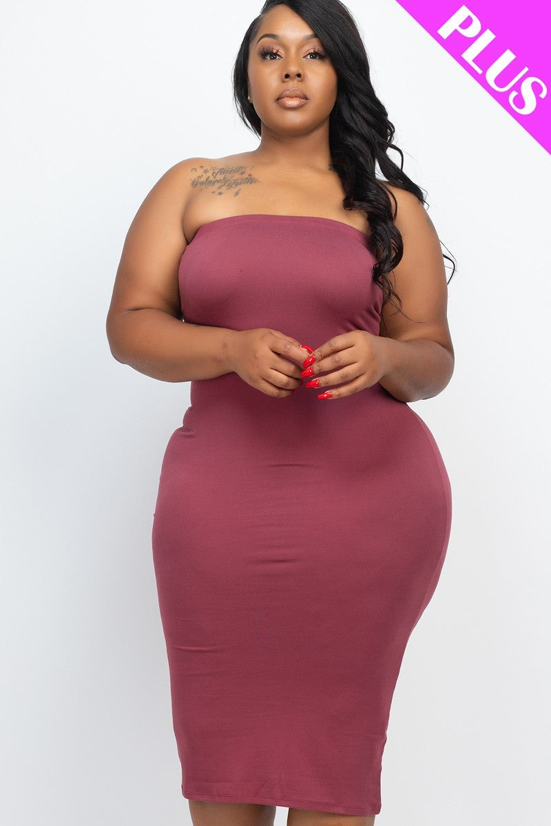 Robe moulante tube grande taille