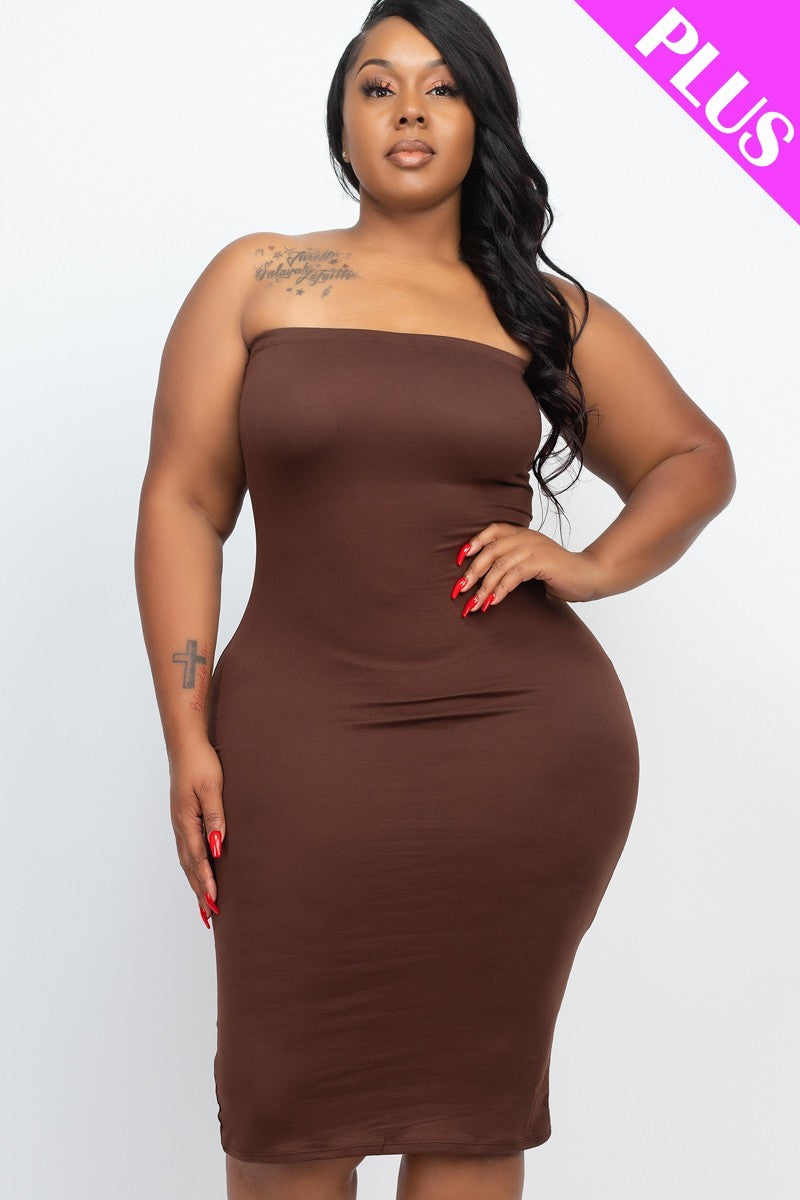 Robe moulante tube grande taille