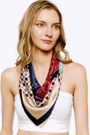 Foulard à imprimés multiples tendance