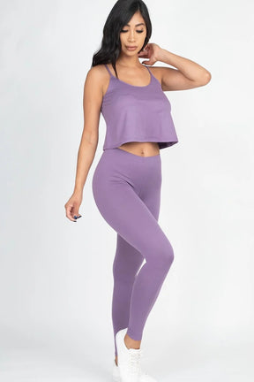 Ensemble haut caraco et legging