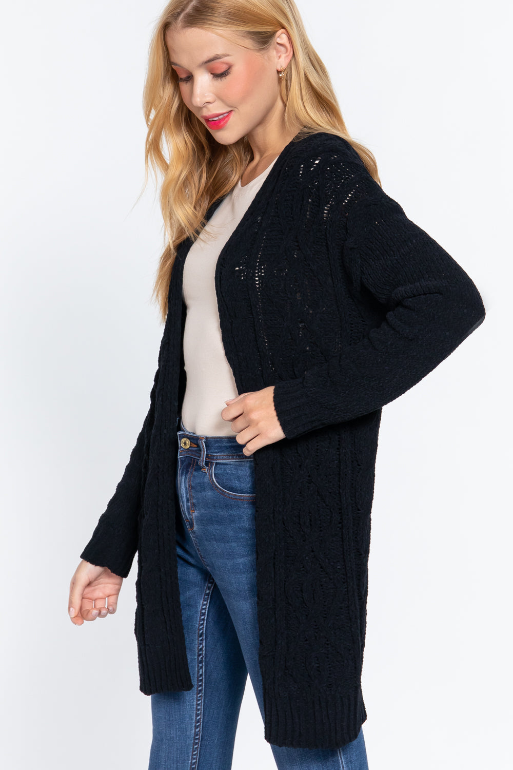 Cardigan en chenille