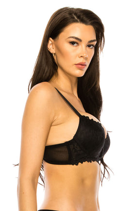 Coverage Lace Trim Bra