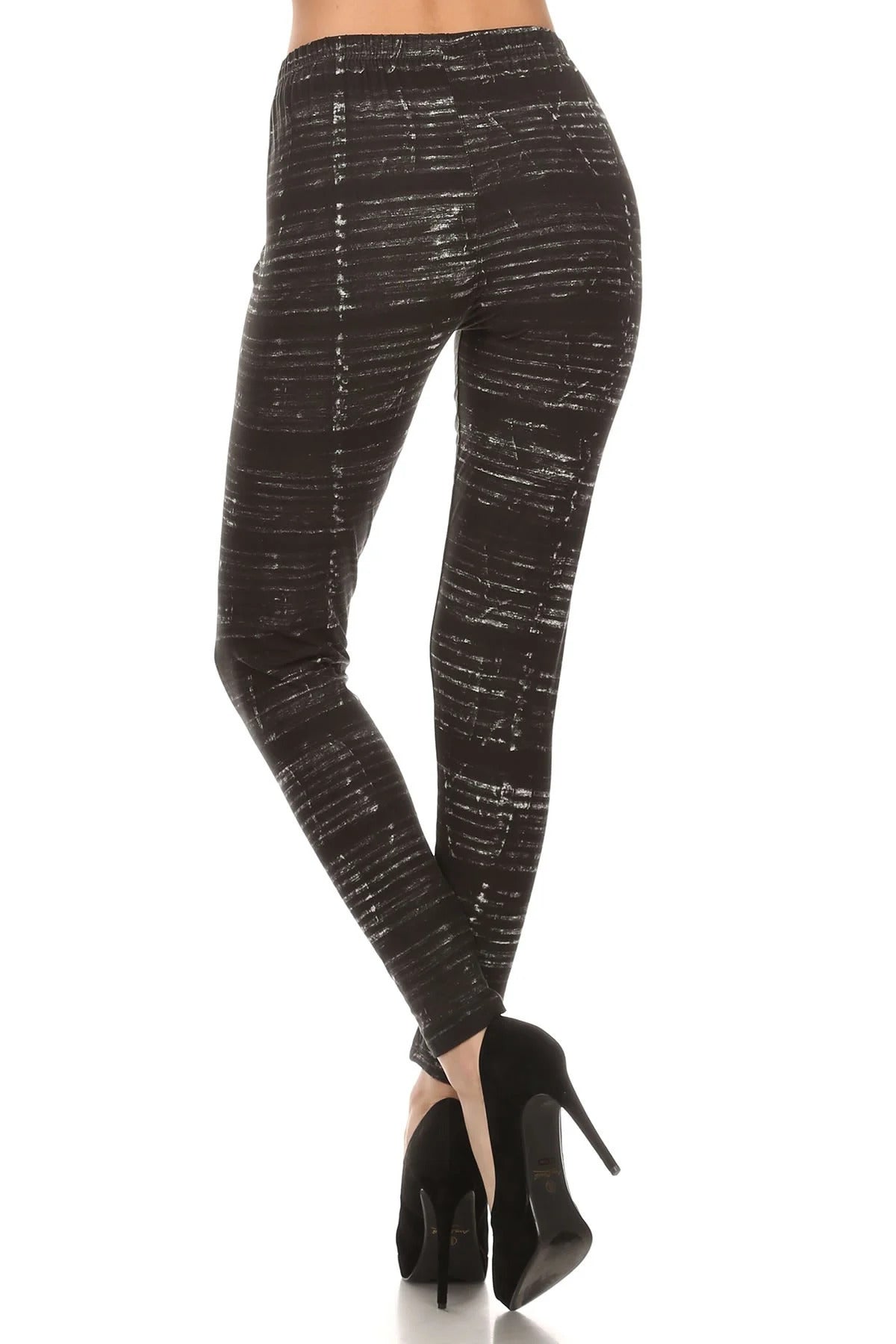 Legging long imprimé tie-dye de style ajusté avec taille haute ceinturée