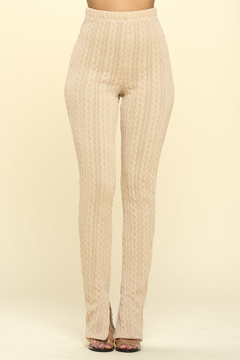 Leggings taille haute en tricot