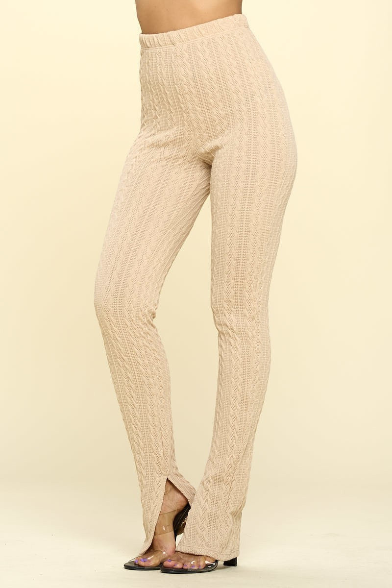 Leggings taille haute en tricot