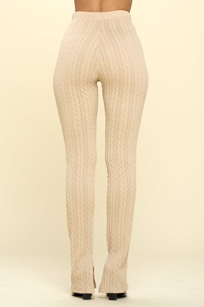 Leggings taille haute en tricot