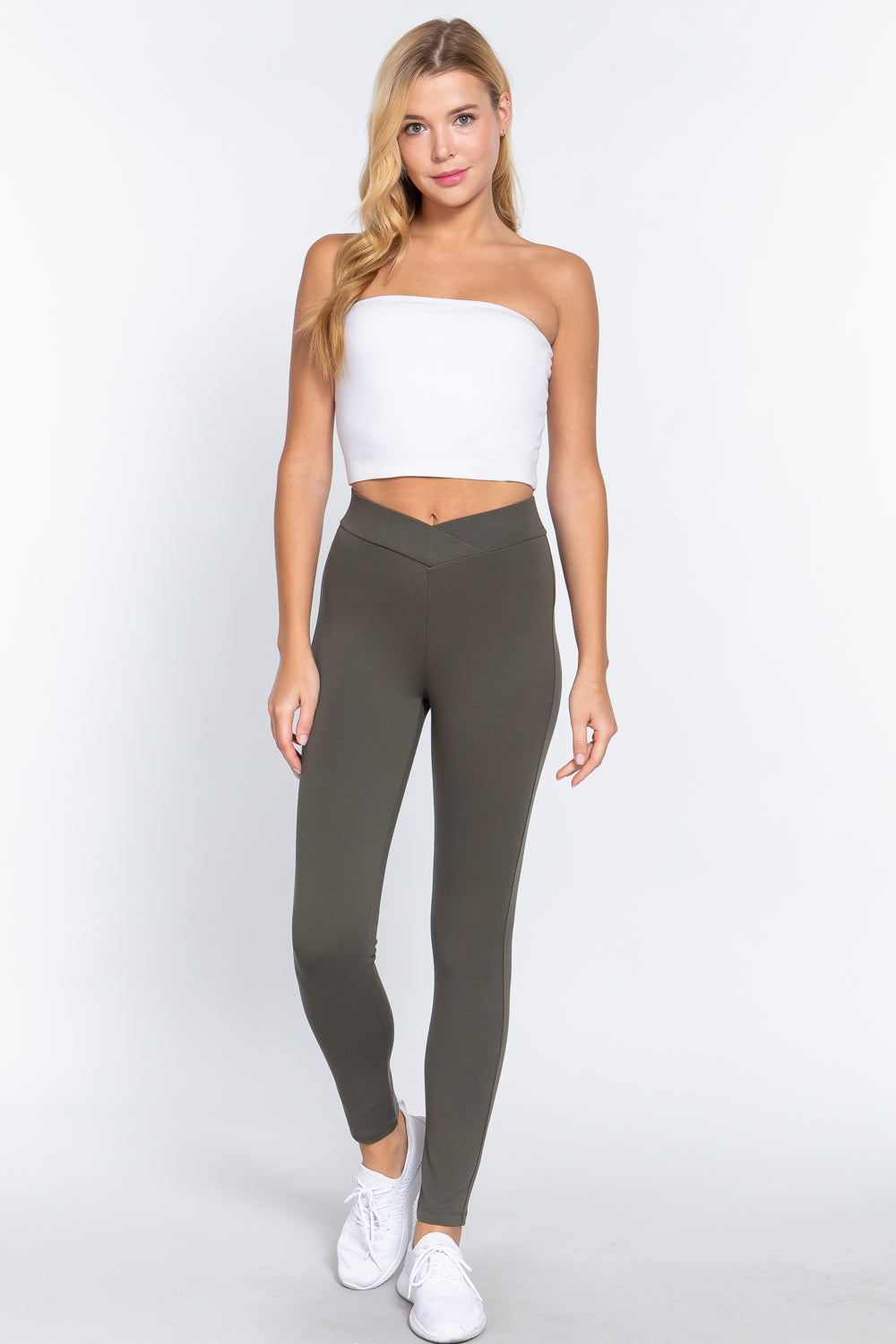 Pantalon Ponte taille mi-haute