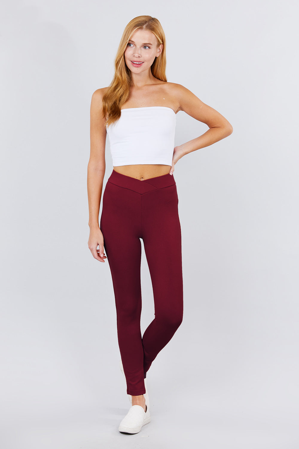 Pantalon Ponte taille mi-haute