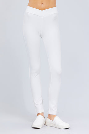 Pantalon Ponte taille mi-haute