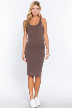 Racerback Sleeveless Midi Dress