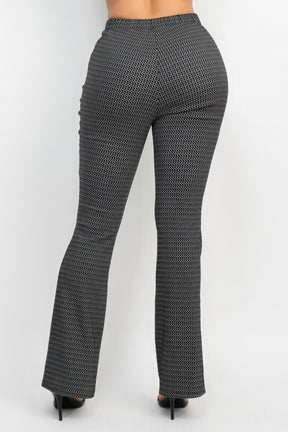 Pantalon à carreaux ajusté à jambe évasée