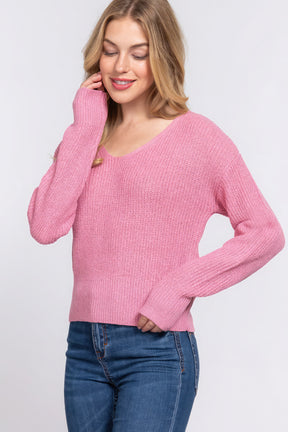 Pull Dolman Slv à bretelles et dos ouvert