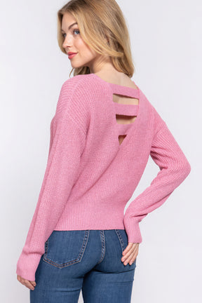 Pull Dolman Slv à bretelles et dos ouvert