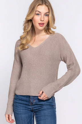 Pull Dolman Slv à bretelles et dos ouvert