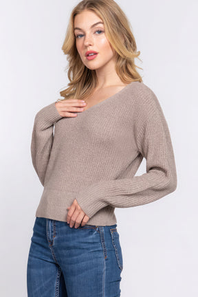 Pull Dolman Slv à bretelles et dos ouvert