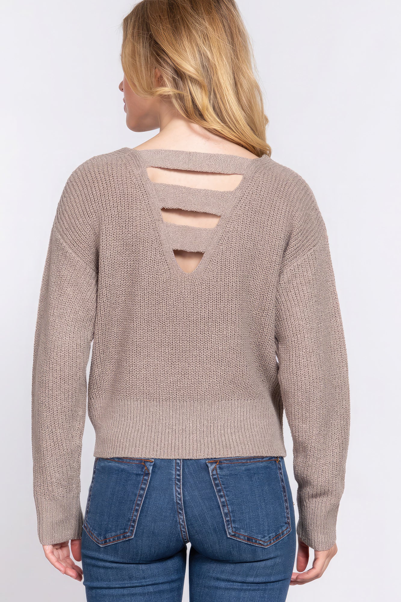 Pull Dolman Slv à bretelles et dos ouvert