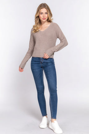 Pull Dolman Slv à bretelles et dos ouvert