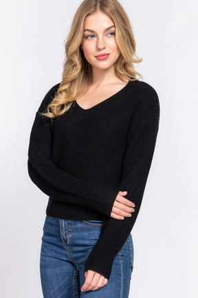 Pull Dolman Slv à bretelles et dos ouvert