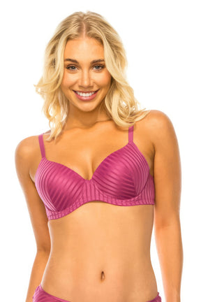 Soutien-gorge en dentelle à rayures