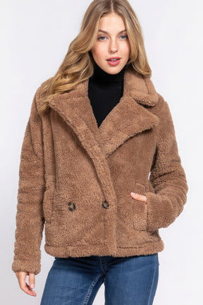 Veste en fausse fourrure Sherpa