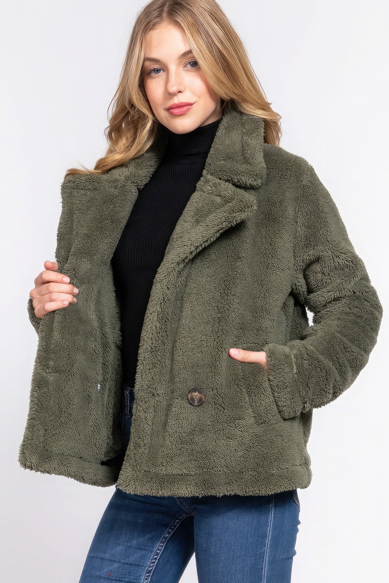 Veste en fausse fourrure Sherpa