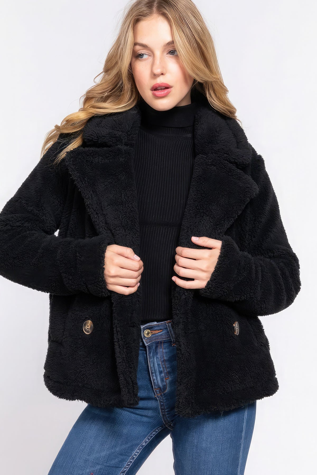 Veste en fausse fourrure Sherpa