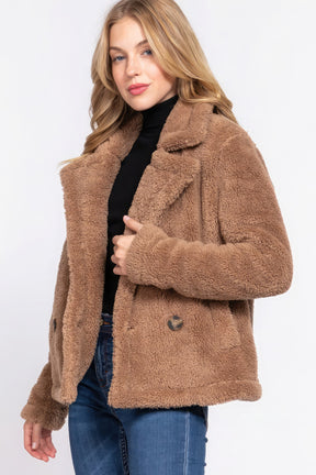 Veste en fausse fourrure Sherpa