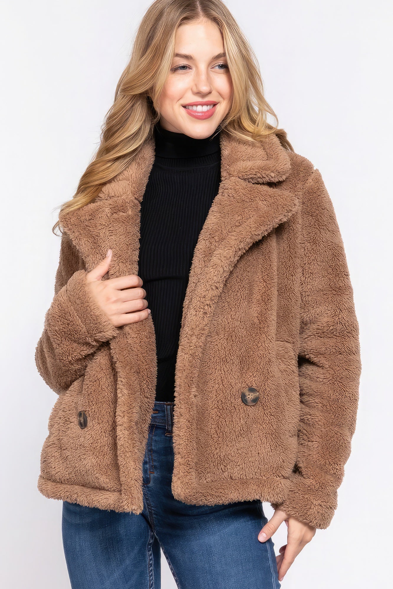 Veste en fausse fourrure Sherpa