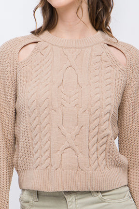 Pull en tricot avec détail d'épaule dénudée