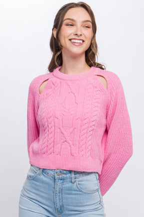 Pull en tricot avec détail d'épaule dénudée