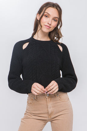 Pull en tricot avec détail d'épaule dénudée