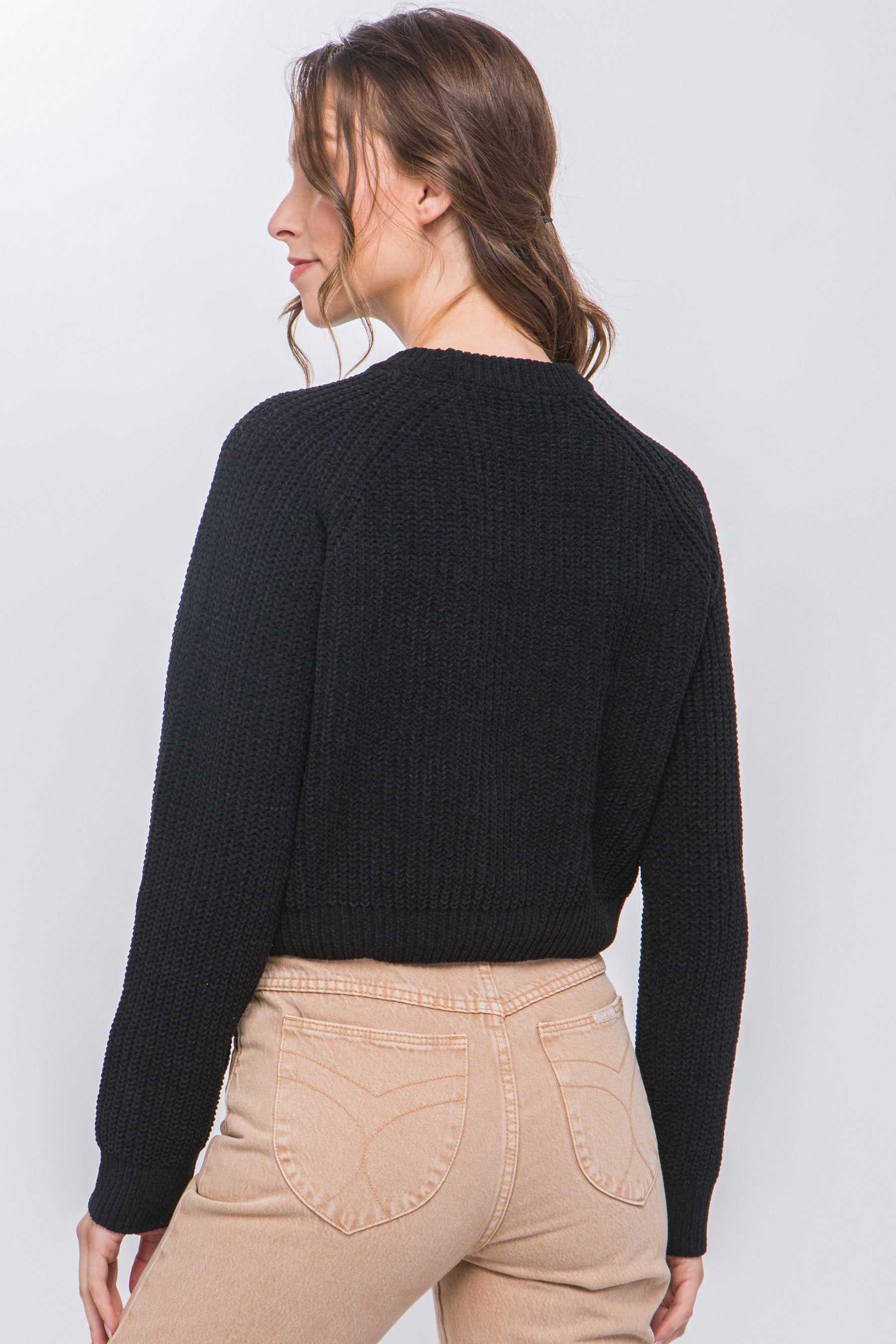 Pull en tricot avec détail d'épaule dénudée