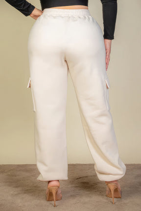 Pantalon de survêtement grande taille avec cordon de serrage et poche latérale