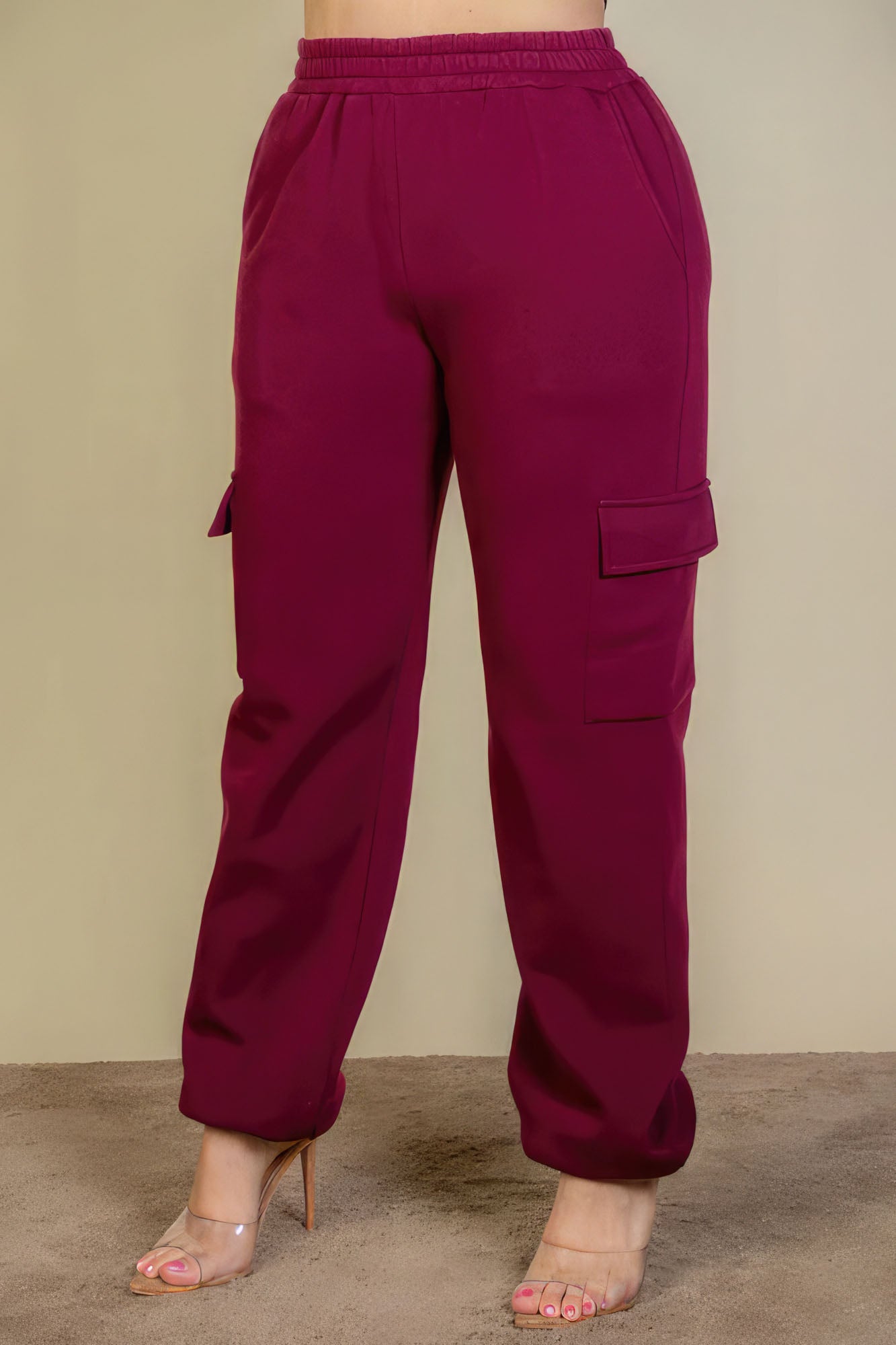 Pantalon de survêtement grande taille avec cordon de serrage et poche latérale