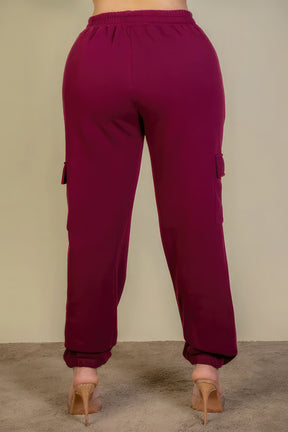 Pantalon de survêtement grande taille avec cordon de serrage et poche latérale