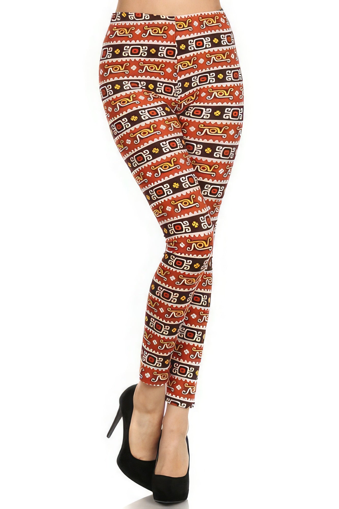 Imprimé graphique, taille haute, longueur totale, leggings