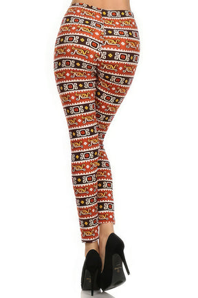 Imprimé graphique, taille haute, longueur totale, leggings